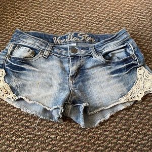 Denim shorts